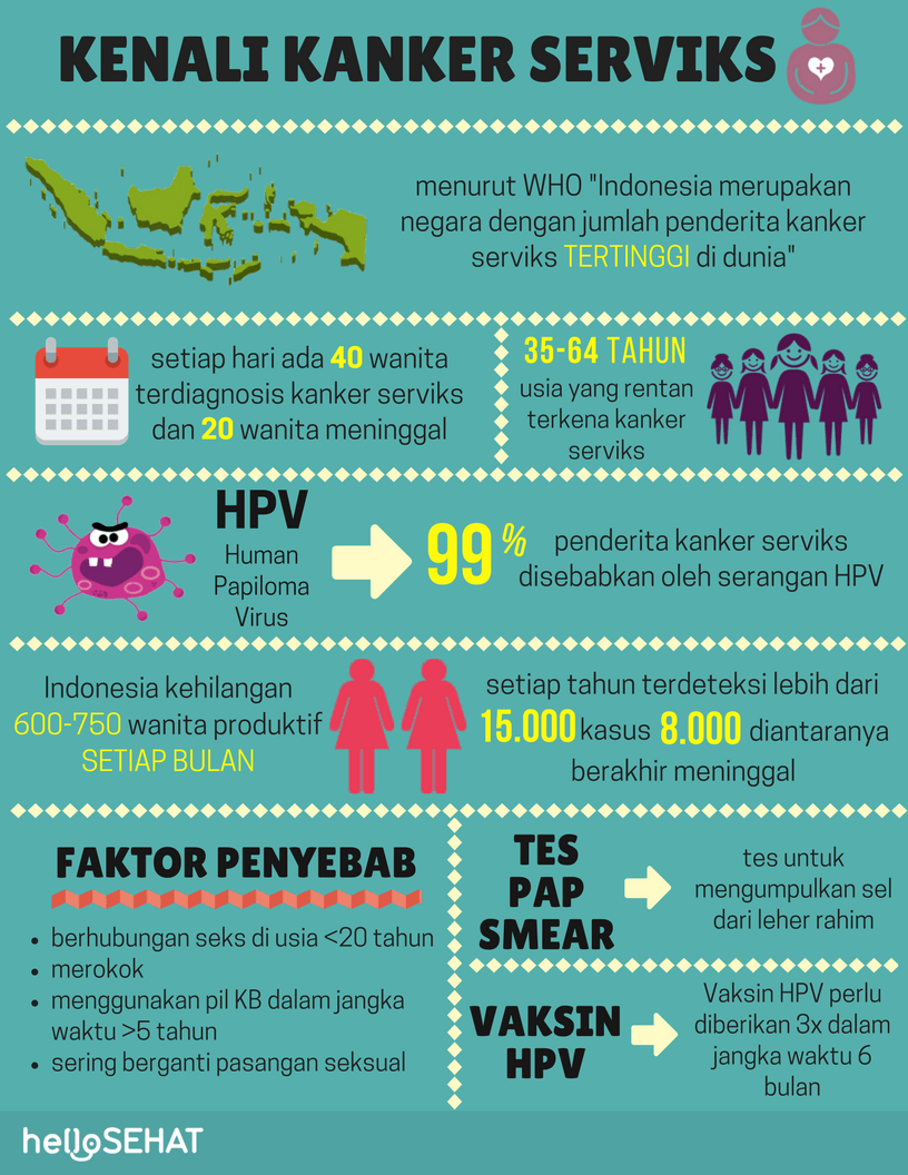 ইন্দোনেশিয়া সার্ভিকাল ক্যান্সার ইনফোগ্রাফিক